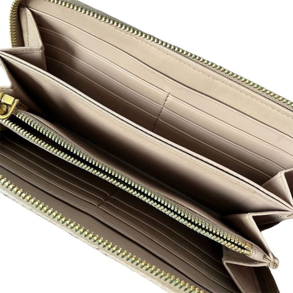 Miu Miu Women's Light Pink Zip-Around Wallet - Picture 8 of 11